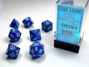 Opaque Blue/white Polyhedral 7-Dice Set | Chessex
