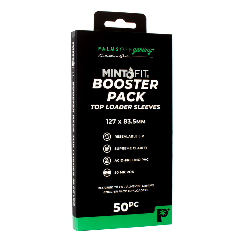 Mint-Fit Booster Pack Top Loader Sleeves - 50pc | Palms Off