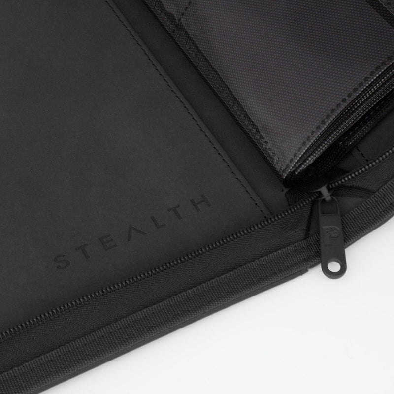 STEALTH 12 Pocket Zip Binder (Black) | Palms Off