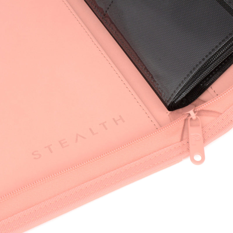 STEALTH 12 Pocket Zip Binder (Pink) | Palms Off