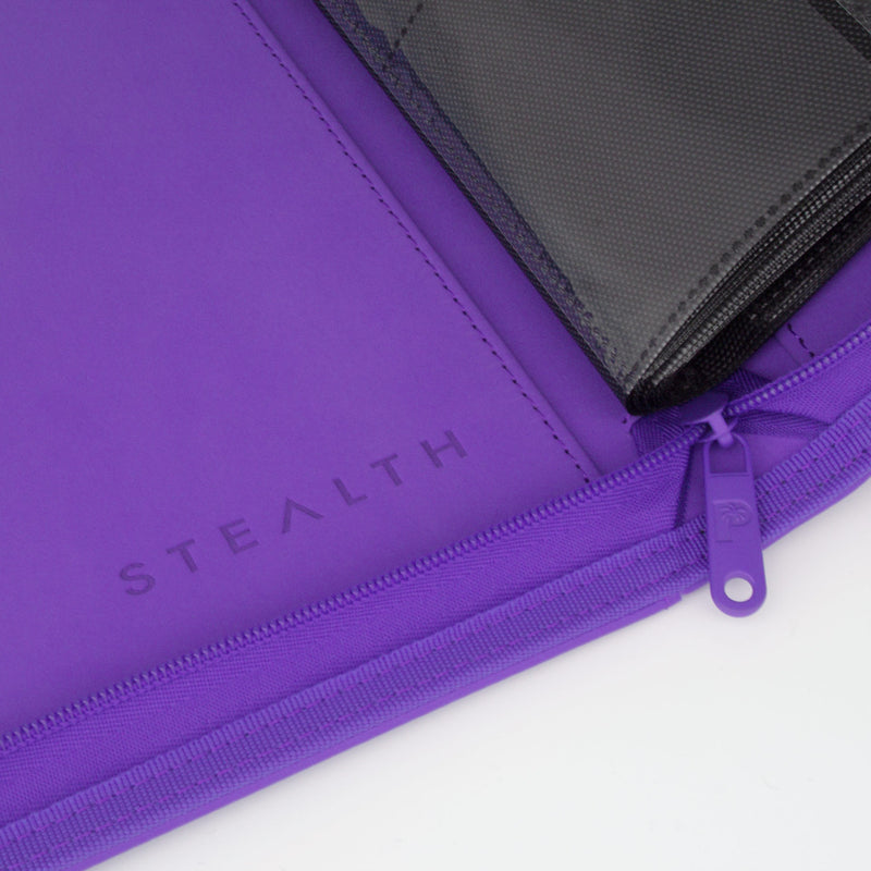 STEALTH 12 Pocket Zip Binder (Purple) | Palms Off