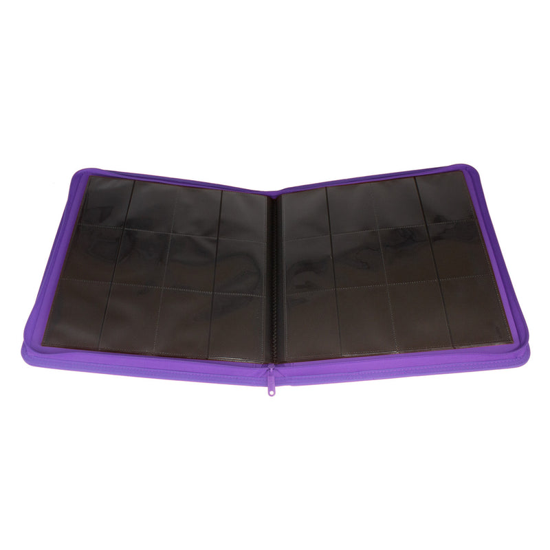 STEALTH 12 Pocket Zip Binder (Purple) | Palms Off