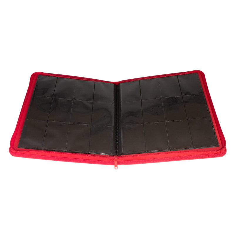 STEALTH 12 Pocket Zip Binder (Red) | Palms Off