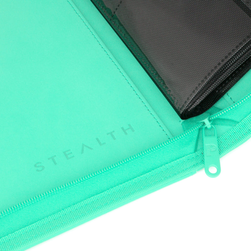 STEALTH 12 Pocket Zip Binder (Turquoise) | Palms Off