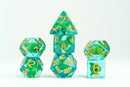 16mm Resin Poly Dice Set: Pathfinder Goblin