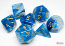 Phantom Teal/gold Polyhedral 7-Dice Set | Chessex