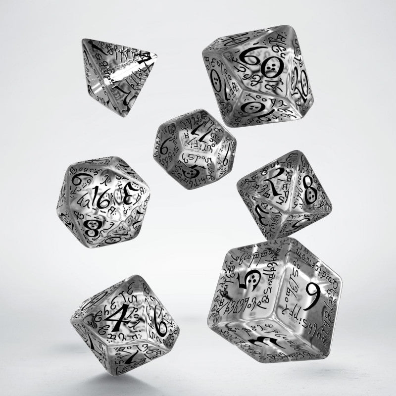 Q Workshop Elvish Translucent & black Dice Set