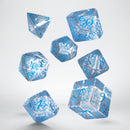 Q Workshop Elvish Translucent & blue Dice Set