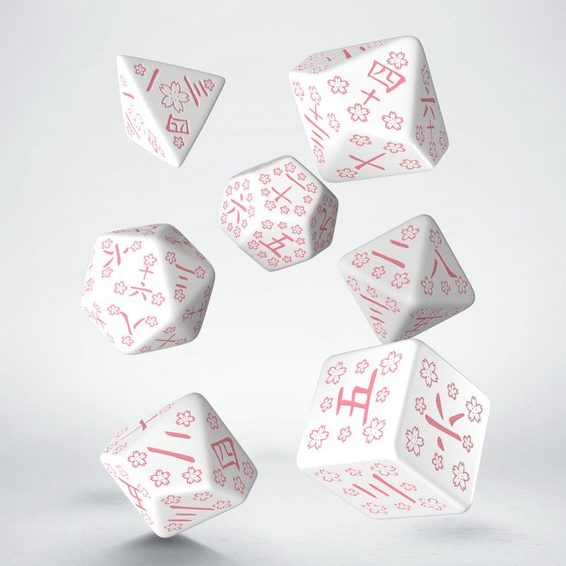 Q Workshop Japanese Dice Set: Cherry Blossom Petals