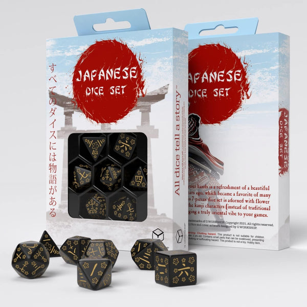 Q Workshop Japanese Dice Set: Deep Night Firefly