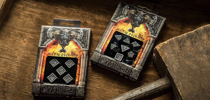 Q Workshop Metal Dwarven Dice Set