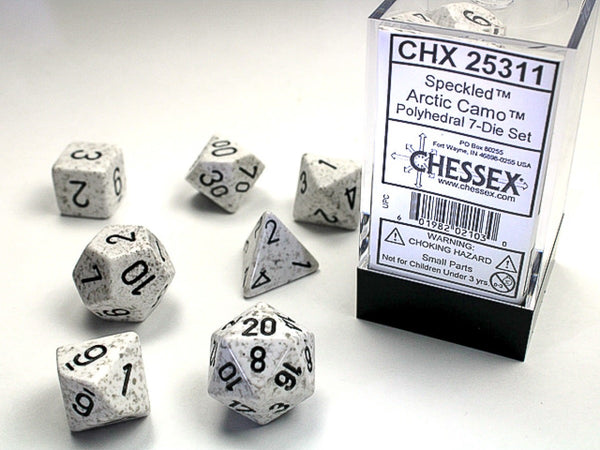 Speckled Arctic Camo Polyhedral 7-Dice Set | Chessex