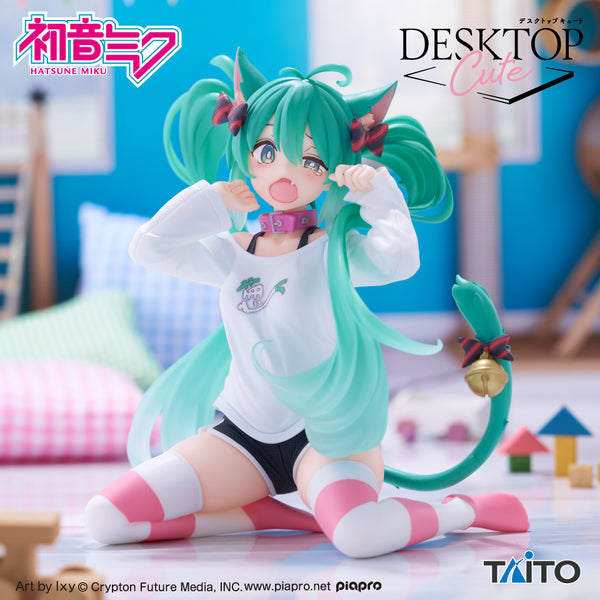 Hatsune Miku (Nekomimi T-Shirt ver.) | Desktop Cute Figure