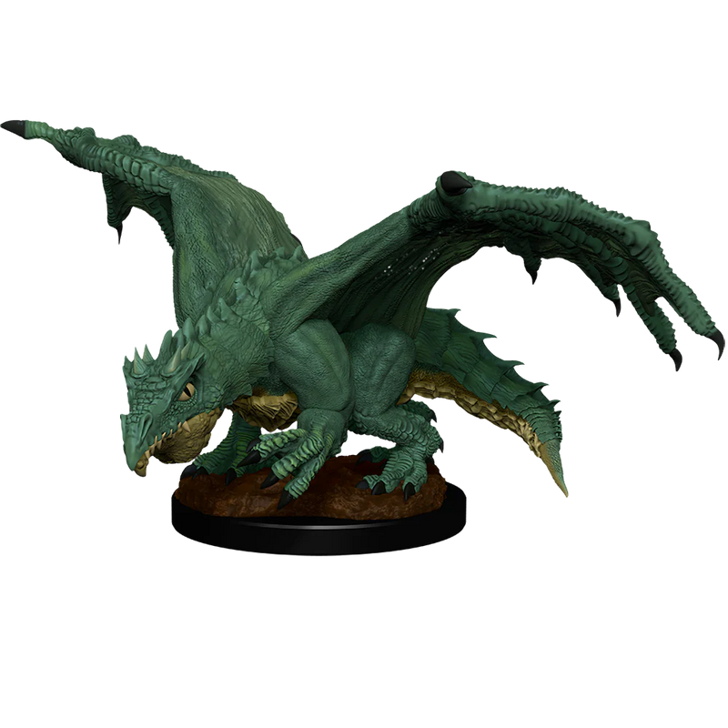 D&D Nolzur's Marvelous Miniatures: Green Dragon Wyrmling & Afflicted Elf