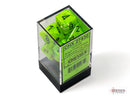 Vortex Bright Green/black Polyhedral 7-Dice Set | Chessex
