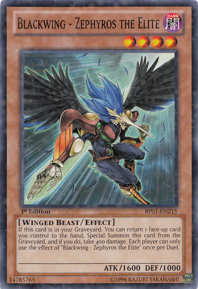 Blackwing - Zephyros the Elite [BP01-EN215] Starfoil Rare