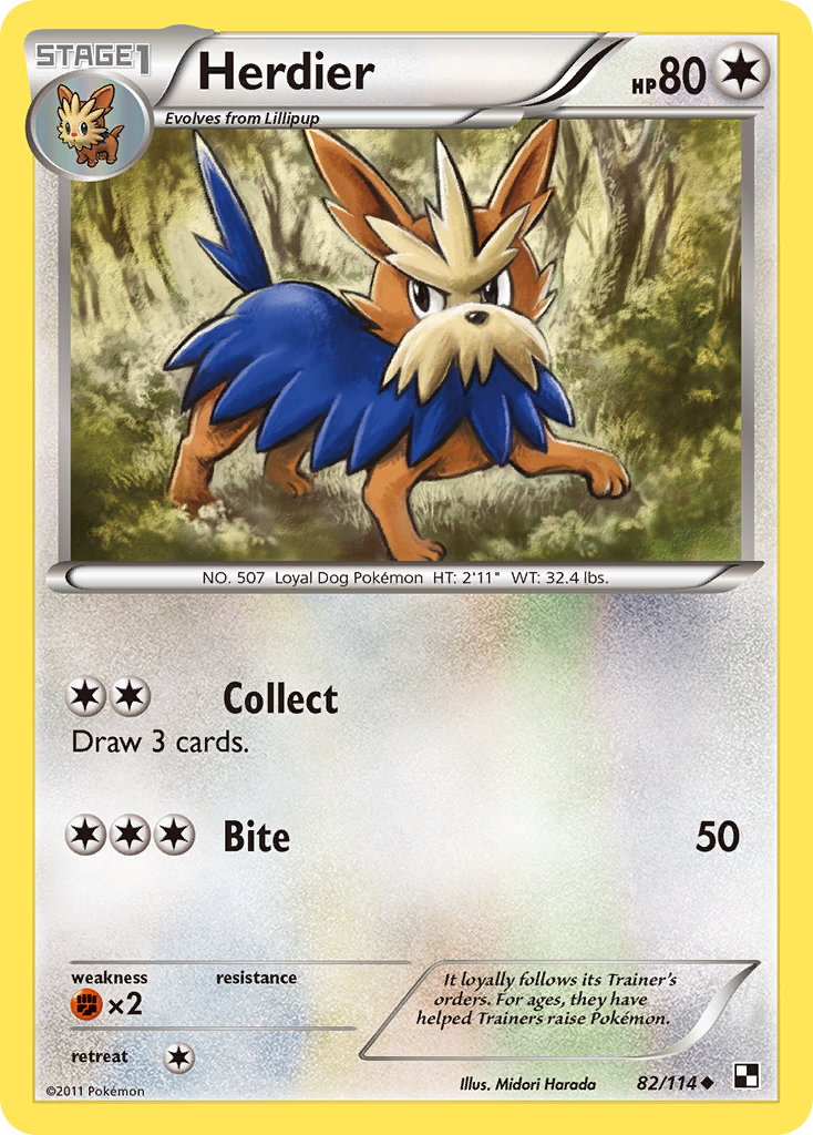 Herdier (82/114) [Black & White: Base Set]