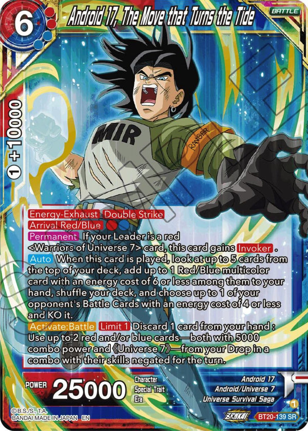 Android 17, The Move that Turns the Tide (BT20-139) [Power Absorbed]