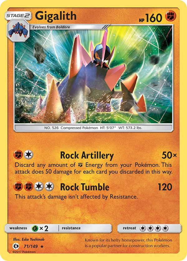 Gigalith (71/149) (Cosmos Holo) (Blister Exclusive) [Sun & Moon: Base Set]