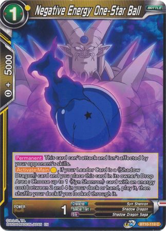Negative Energy One-Star Ball (BT10-119) [Rise of the Unison Warrior 2nd Edition]