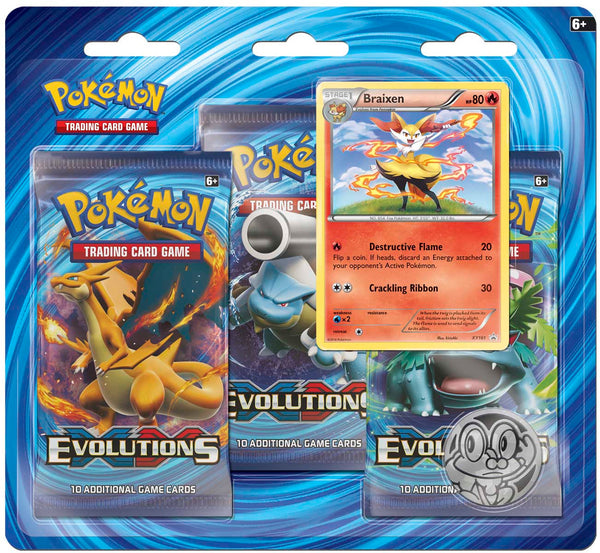 XY: Evolutions - 3-Pack Blister (Braixen)