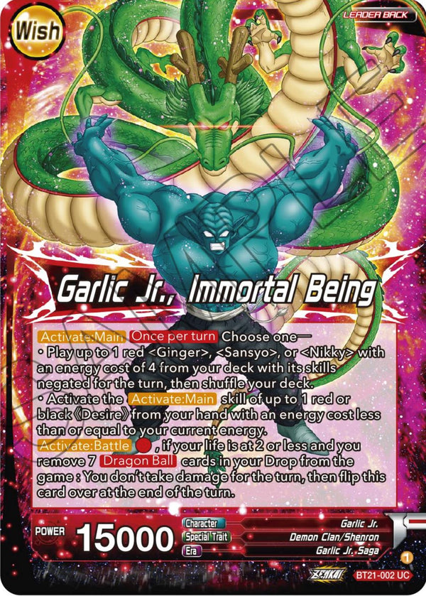 Garlic Jr. // Garlic Jr., Immortal Being (BT21-002) [Wild Resurgence]