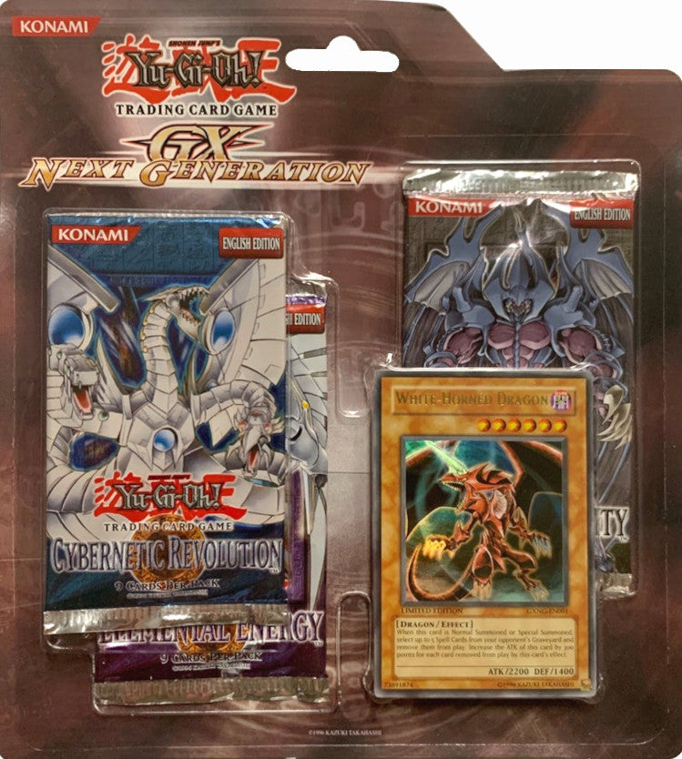 GX: Next Generation - 3-Pack Blister (White Horned Dragon/Unlimited)