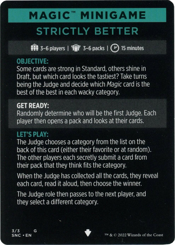 Strictly Better (Magic Minigame) [Streets of New Capenna Minigame]