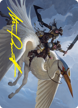 Gryffwing Cavalry Art Card (Gold-Stamped Signature) [Innistrad: Crimson Vow Art Series]