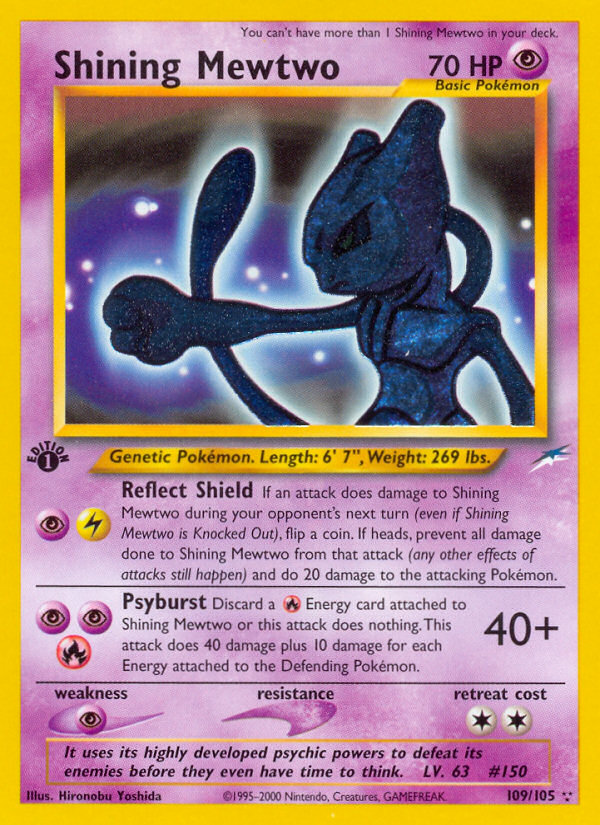 Shining Mewtwo (109/105) [Neo Destiny 1st Edition]