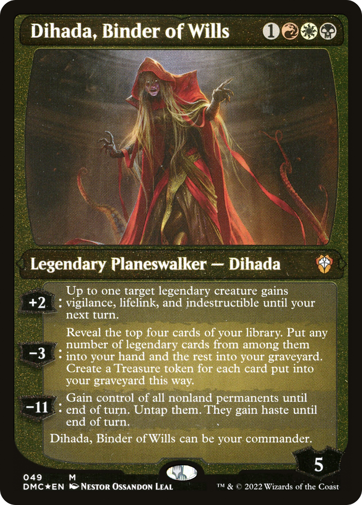 Dihada, Binder of Wills (Showcase Display Commander) [Dominaria United Commander]