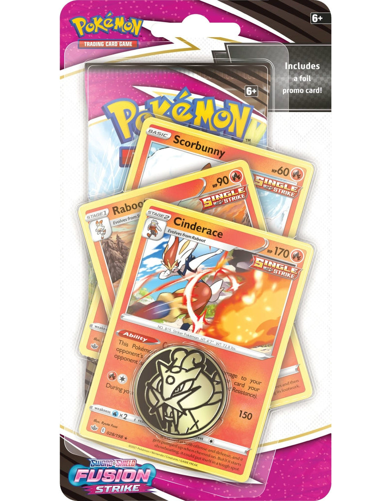 Sword & Shield: Fusion Strike - Premium Checklane Blister (Cinderace)