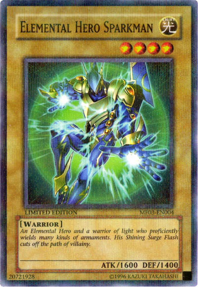 Elemental Hero Sparkman [MF03-EN004] Parallel Rare
