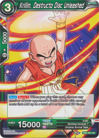 Krillin, Destructo Disc Unleashed (DB2-067) [Divine Multiverse]