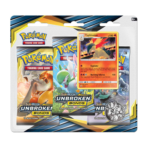 Sun & Moon: Unbroken Bonds - 3-Pack Blister (Typhlosion)