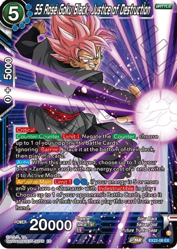 SS Rose Goku Black, Justice of Destruction (EX22-08) [Ultimate Deck 2023]