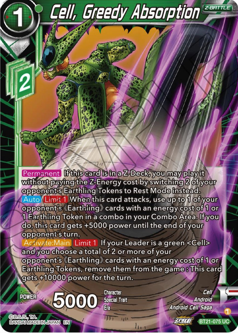 Cell, Greedy Absorption (BT21-075) [Wild Resurgence]