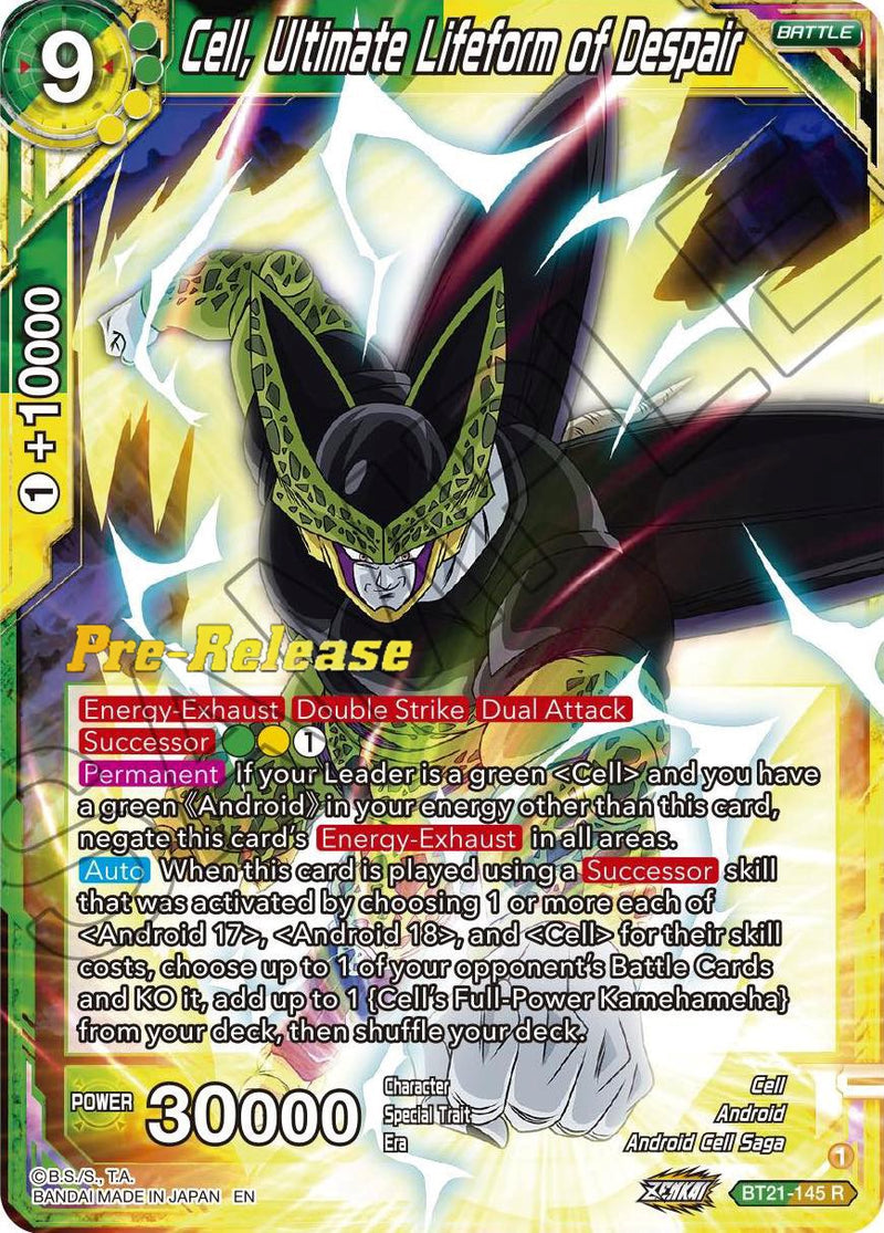 Cell, Ultimate Lifeform of Despair (BT21-145) [Wild Resurgence Pre-Release Cards]