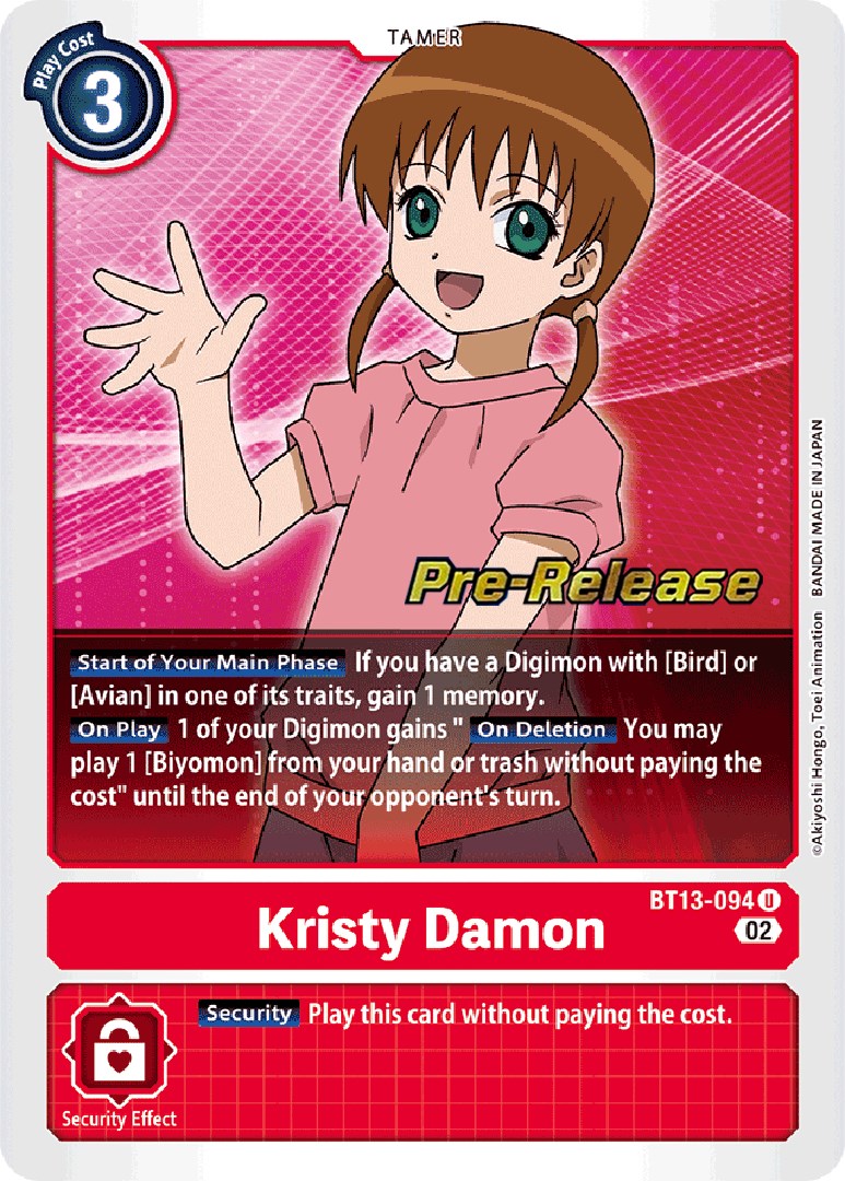 Kristy Damon [BT13-094] [Versus Royal Knight Booster Pre-Release Cards]