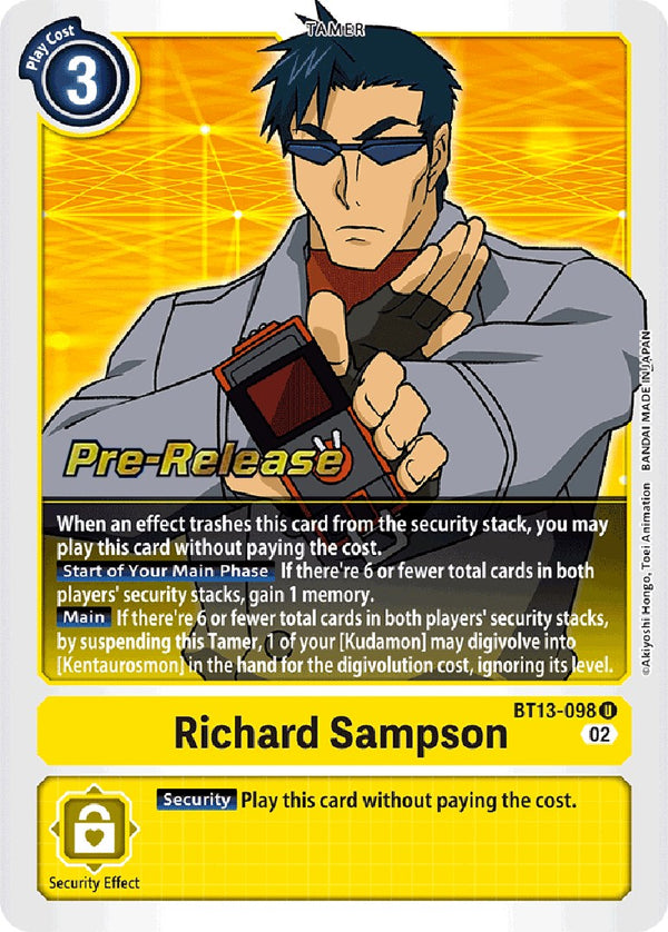 Richard Sampson [BT13-098] [Versus Royal Knight Booster Pre-Release Cards]