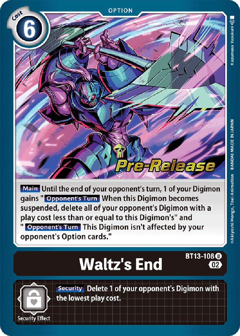 Waltz's End [BT13-108] [Versus Royal Knight Booster Pre-Release Cards]