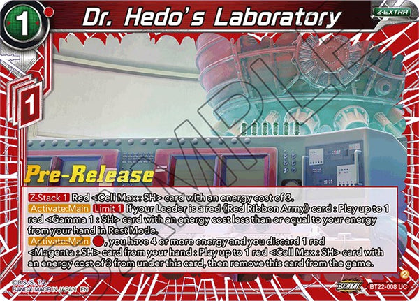 Dr. Hedo's Laboratory (BT22-008) [Critical Blow Prerelease Promos]