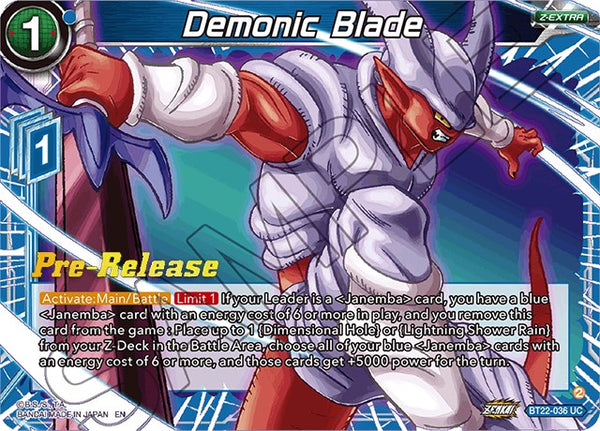 Demonic Blade (BT22-036) [Critical Blow Prerelease Promos]