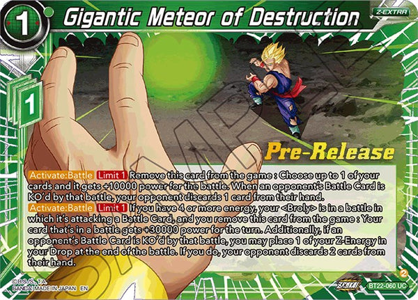 Gigantic Meteor of Destruction (BT22-060) [Critical Blow Prerelease Promos]