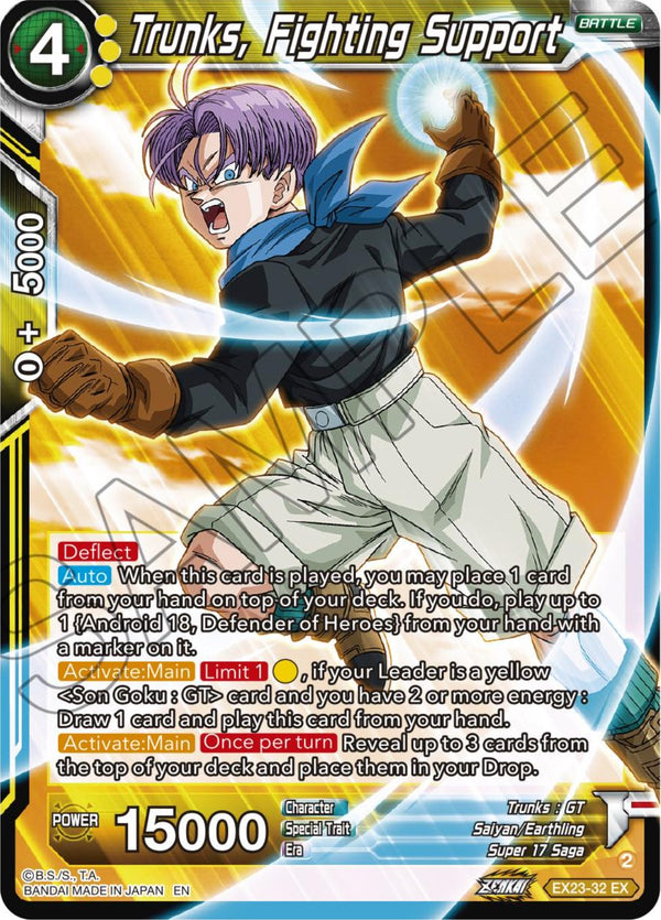 Trunks, Fighting Support (EX23-32) [Ultimate Deck 2023]
