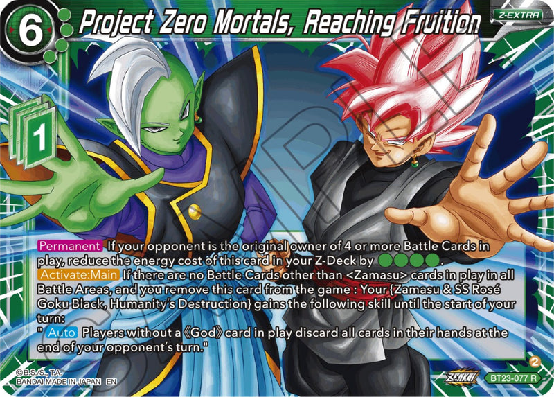 Project Zero Mortals, Reaching Fruition (BT23-077) [Perfect Combination]
