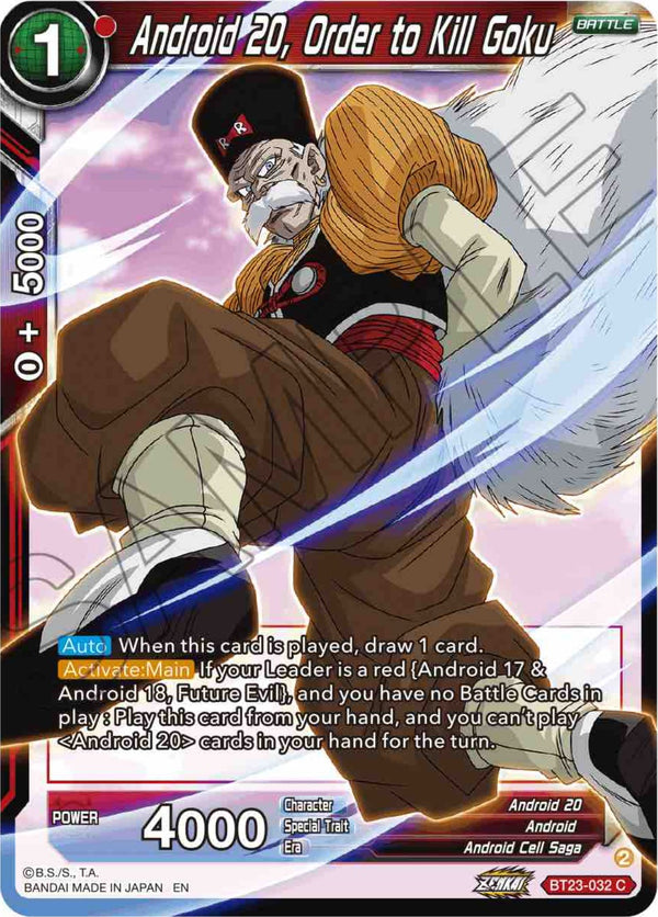 Android 20, Order to Kill Goku (BT23-032) [Perfect Combination]