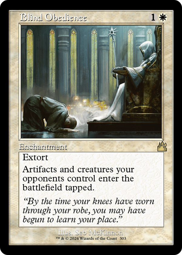 Blind Obedience (Retro Frame) [Ravnica Remastered]