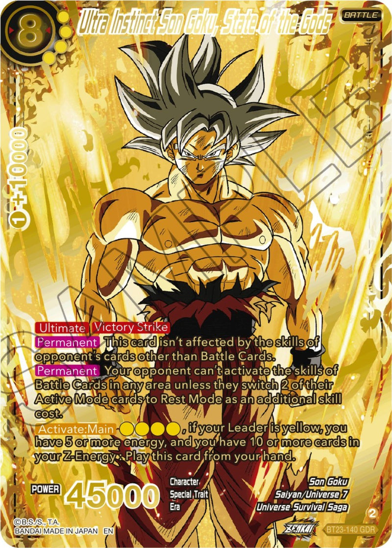 dbz god rare cards Dragon Ball Card Game Super Divers Vol. 10 SSB Vegeta, Unbridled Power (God