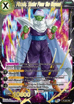 Piccolo, Savior from Beyond (Gold Stamped) (P-244) [Mythic Booster]